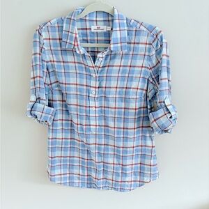 Vineyard Vines Classic Blue and Red Button Down Shirt